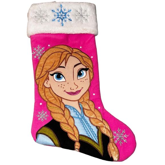 Disney's Frozen Anna Pink Christmas Stocking Plush - Picture 1 of 4